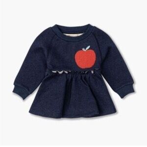 Monica & Andy Apple Sweatshirt Fleece Dress